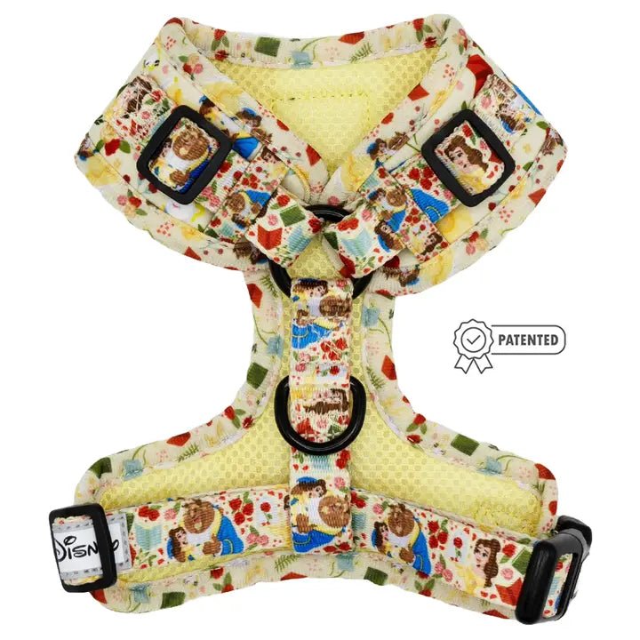 Disney Princess™ Adjustable Dog Harness for Small Dogs - Belle Inspired Design for Comfort & Safety | Perfect for Walks, Dress-Up & Cosplay