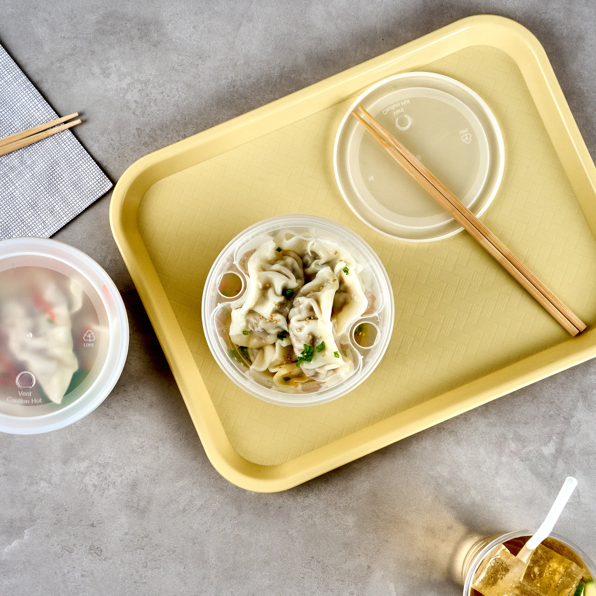 20 oz Clear Plastic Soup Container Insert - Fits 32/40/48 oz Bowls, Microwave Safe (50-Pack) - Perfect for Takeout, Meal Prep & Restaurant Use