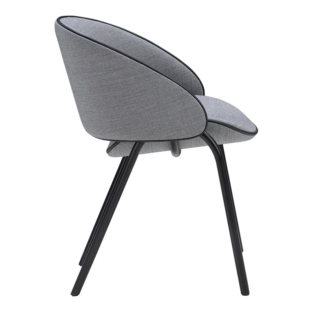 Modern Folium Dining Chair - Mid Century Wooden Kitchen Chair with Upholstered Seat - Perfect for Dining Room, Kitchen, and Breakfast Nook