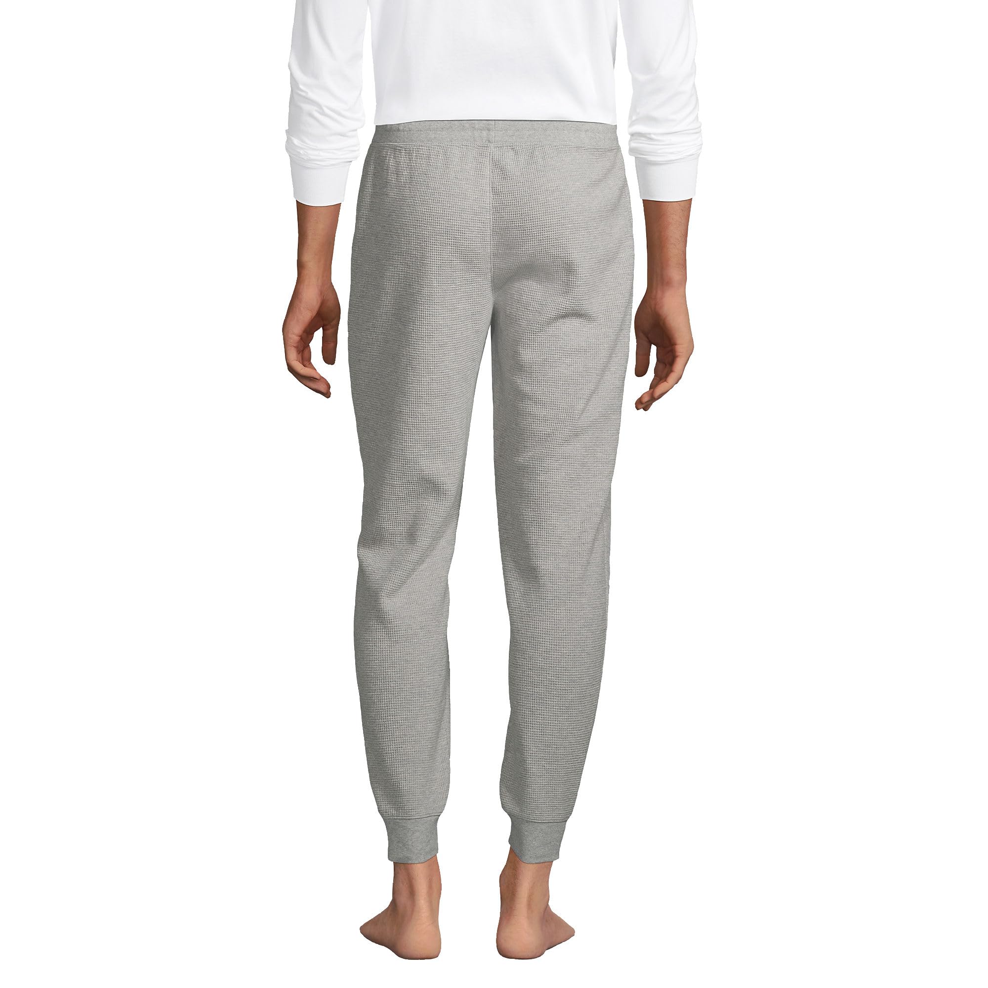 Lands' End Men's Waffle-Knit Jogger Pajama Pants - Soft & Comfortable Sleepwear for Lounge & Relaxation at Home