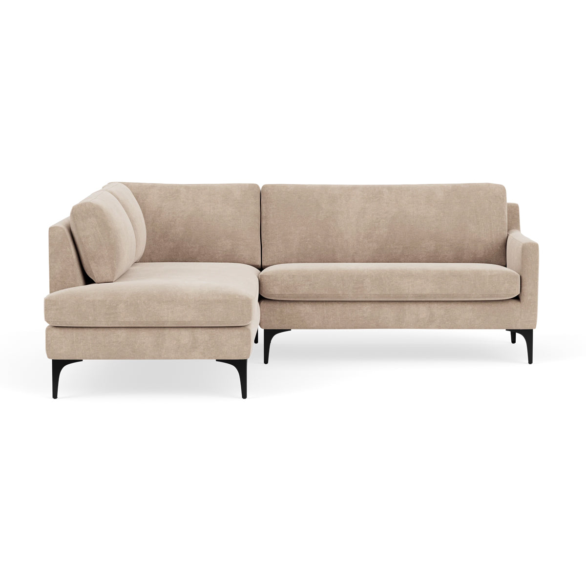 Astha Fabric Left Corner Sofa - Modern L-Shaped Sectional Couch for Living Room, Lounge & Small Spaces | Comfortable Home Furniture for Relaxing & Entertaining