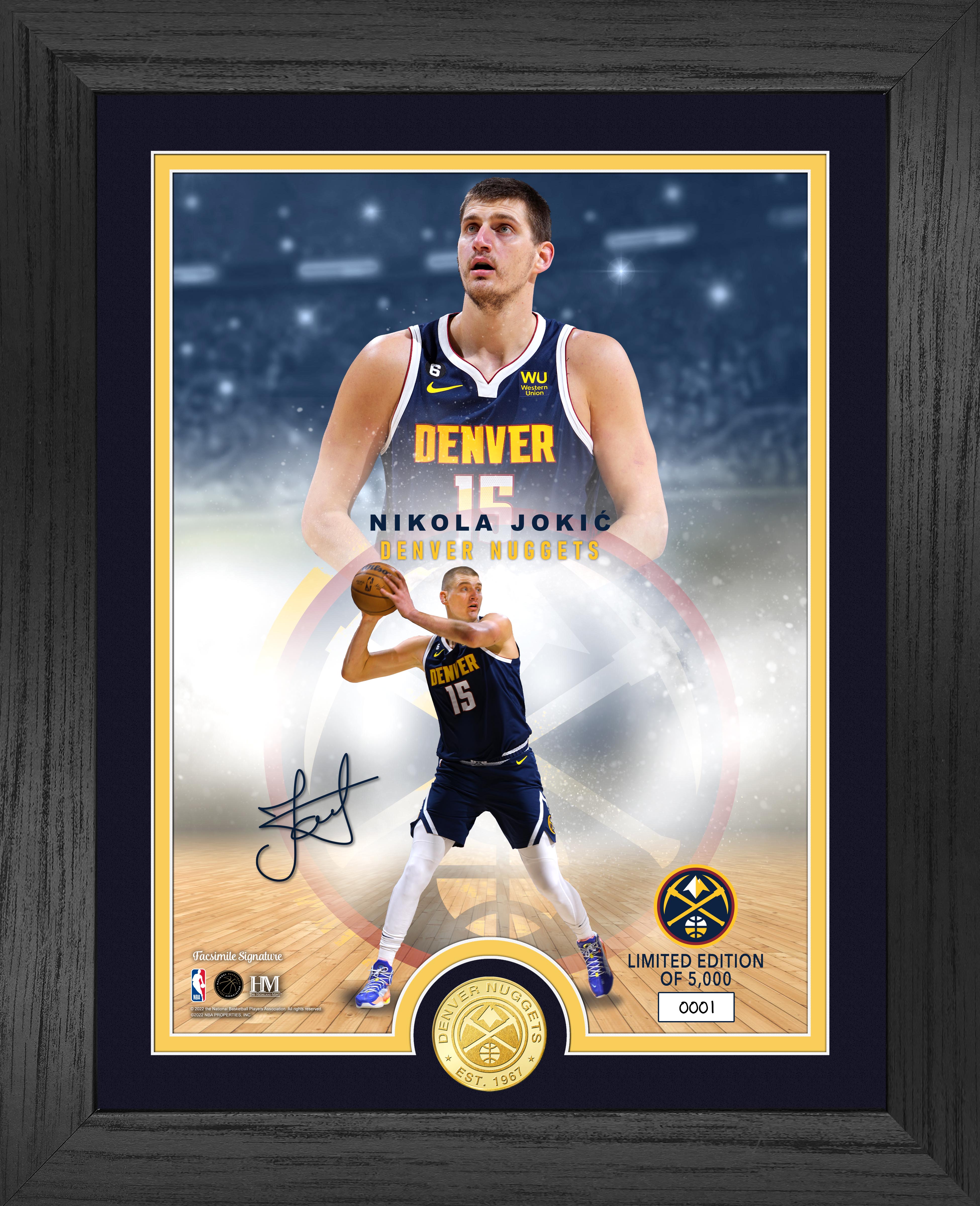 Nikola Jokic Legends Bronze Coin Collectible - Limited Edition NBA Memorabilia for Fans & Collectors - Perfect for Display, Gifts, and Sports Memorabilia Collections