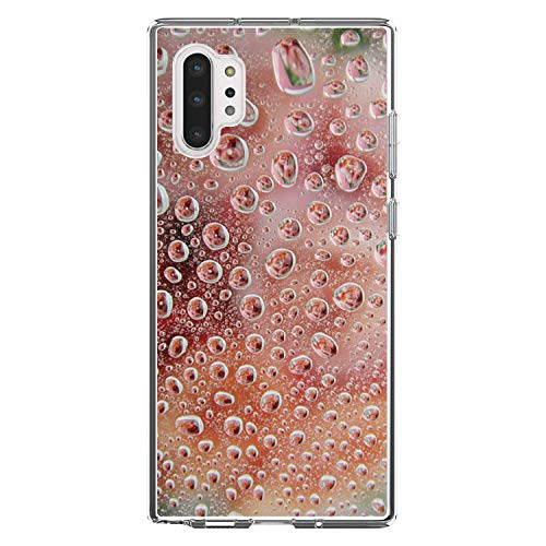 Red Water Droplets Glass On Clear Case