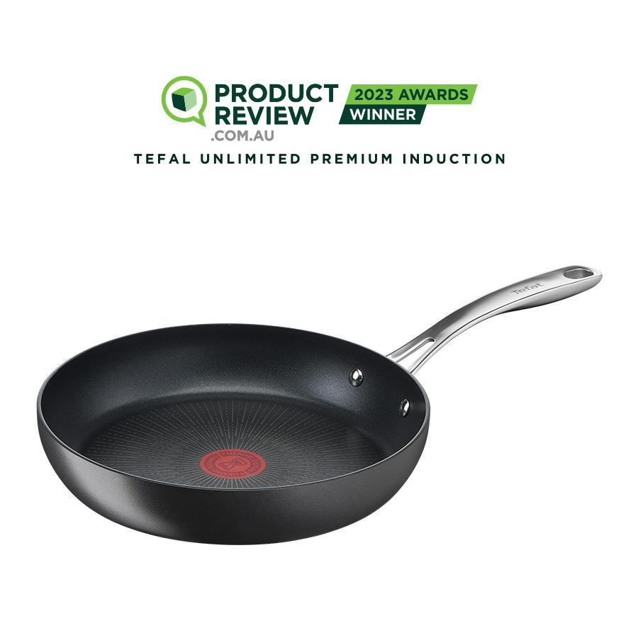 Tefal Unlimited Premium 28cm Non-Stick Induction Frypan - Perfect for Searing, Frying & Cooking on Induction Stoves
