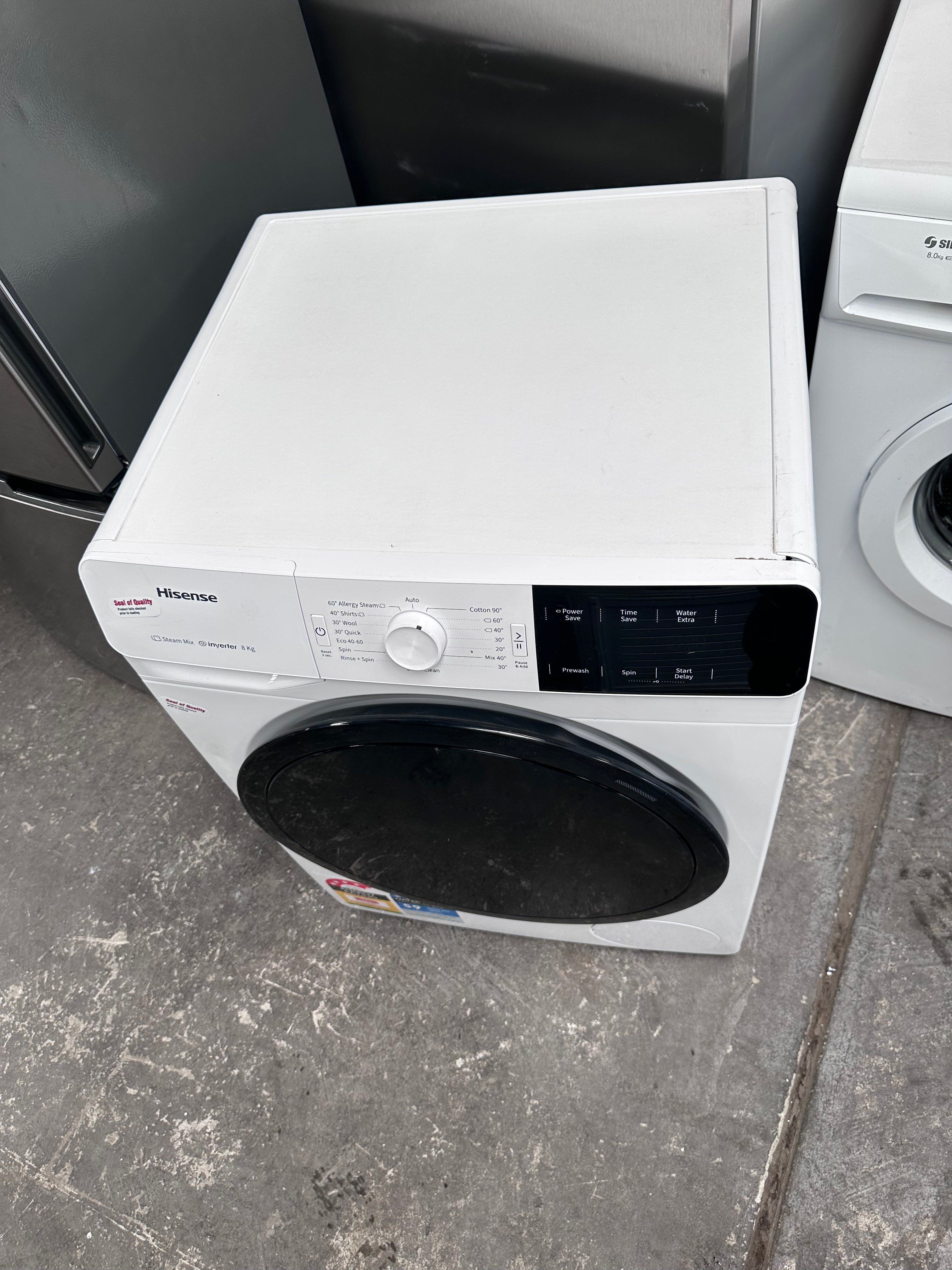Hisense 8kg Front Load Washing Machine with PureStream Technology - Certified Refurbished for Home & Laundry Room Use