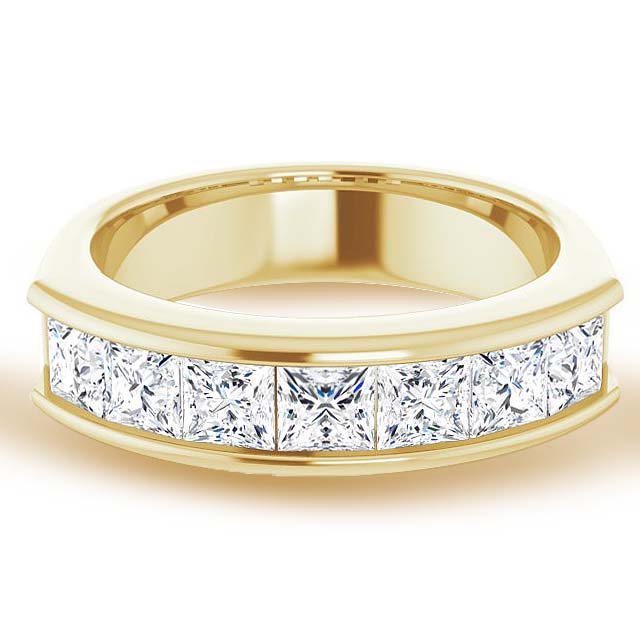 3.0 Carat (ctw) Channel Set Princess Cut Diamond Men's Ring - Perfect for Weddings, Engagements & Special Occasions