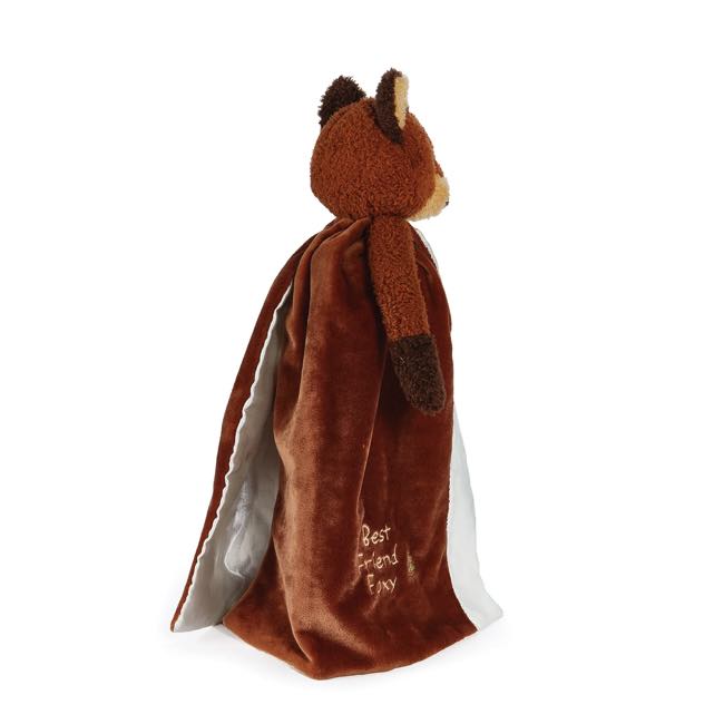 Bunnies By The Bay Foxy Buddy Blanket - Soft Plush Security Blanket for Babies & Toddlers - Perfect for Naptime, Travel, and Comforting Cuddles