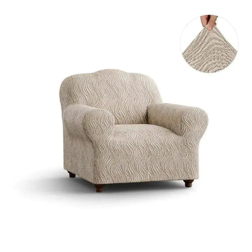 Stylish Jacquard 3D Armchair Slipcover - Premium Stretchable Furniture Protector for Living Room, Bedroom & Office Decor