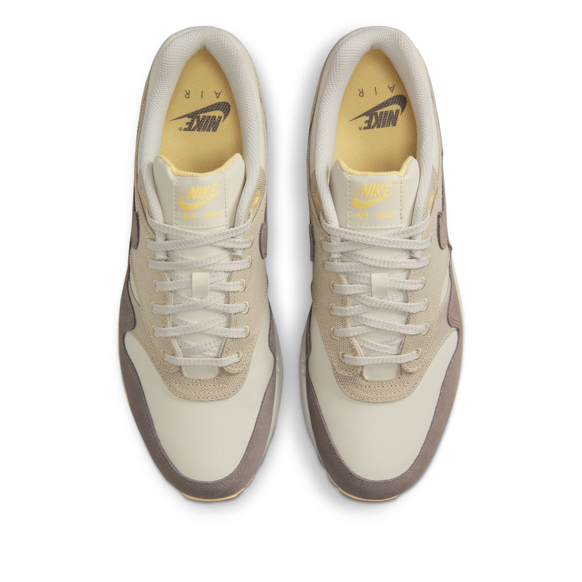 Nike Air Max 1 Premium Running Shoes - Light Bone/Cave Stone - Men's Athletic Sneakers for Casual Wear, Gym & Street Style