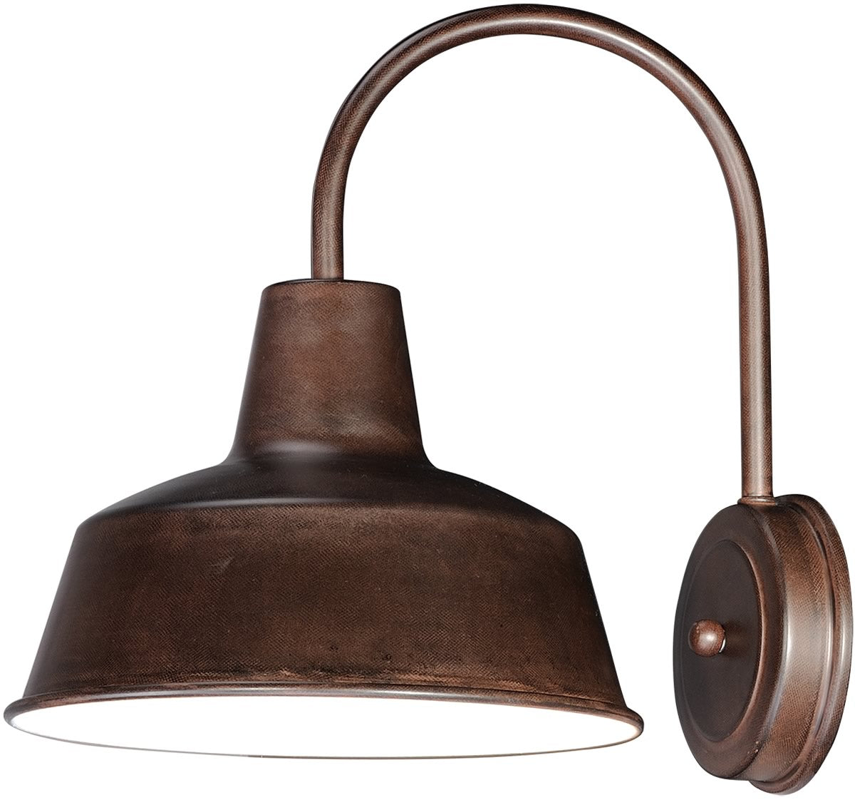 13H Pier M 1 Light Outdoor Wall Sconce in Empire Bronze - Waterproof Exterior Lighting for Porch, Patio, and Garden Decor