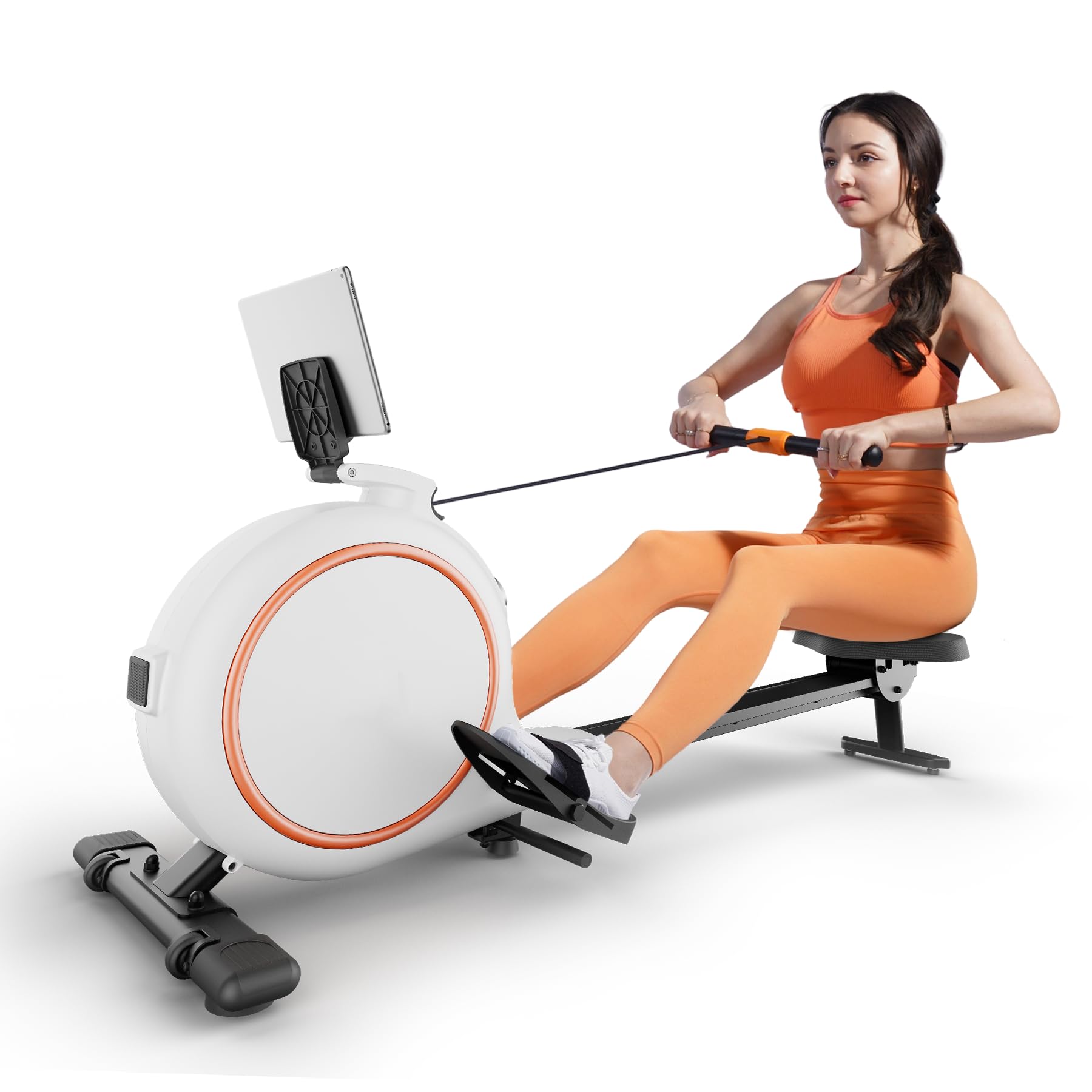 Magnetic Rowing Machine for Home - 32-Level Quiet Resistance Rower with LED Monitor, 300 lbs Weight Capacity - Perfect for Full-Body Workout, Cardio Training & Home Gym - Includes Tablet Holder & Comfortable Seat - App Supported for Fitness Tracking & Virtual Rowing Experience
