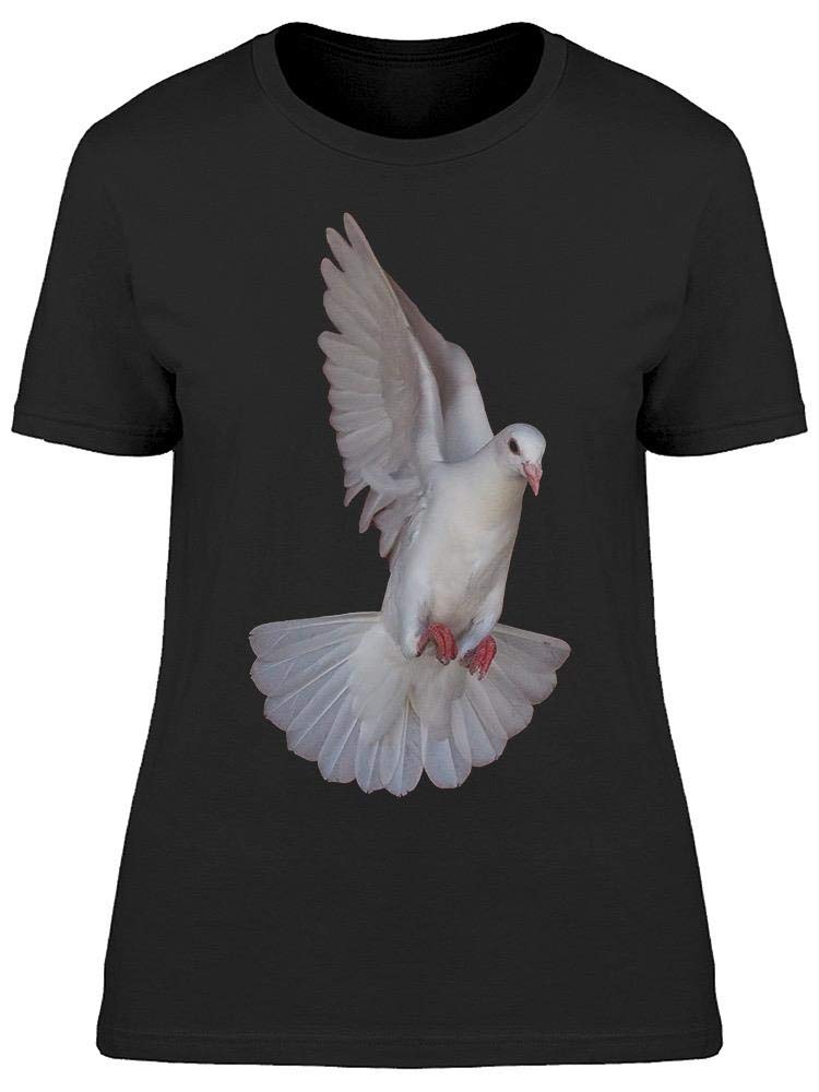 Women's Art White Dove Graphic T-Shirt - Casual Comfort Fit Cotton Tee for Everyday Wear & Street Style