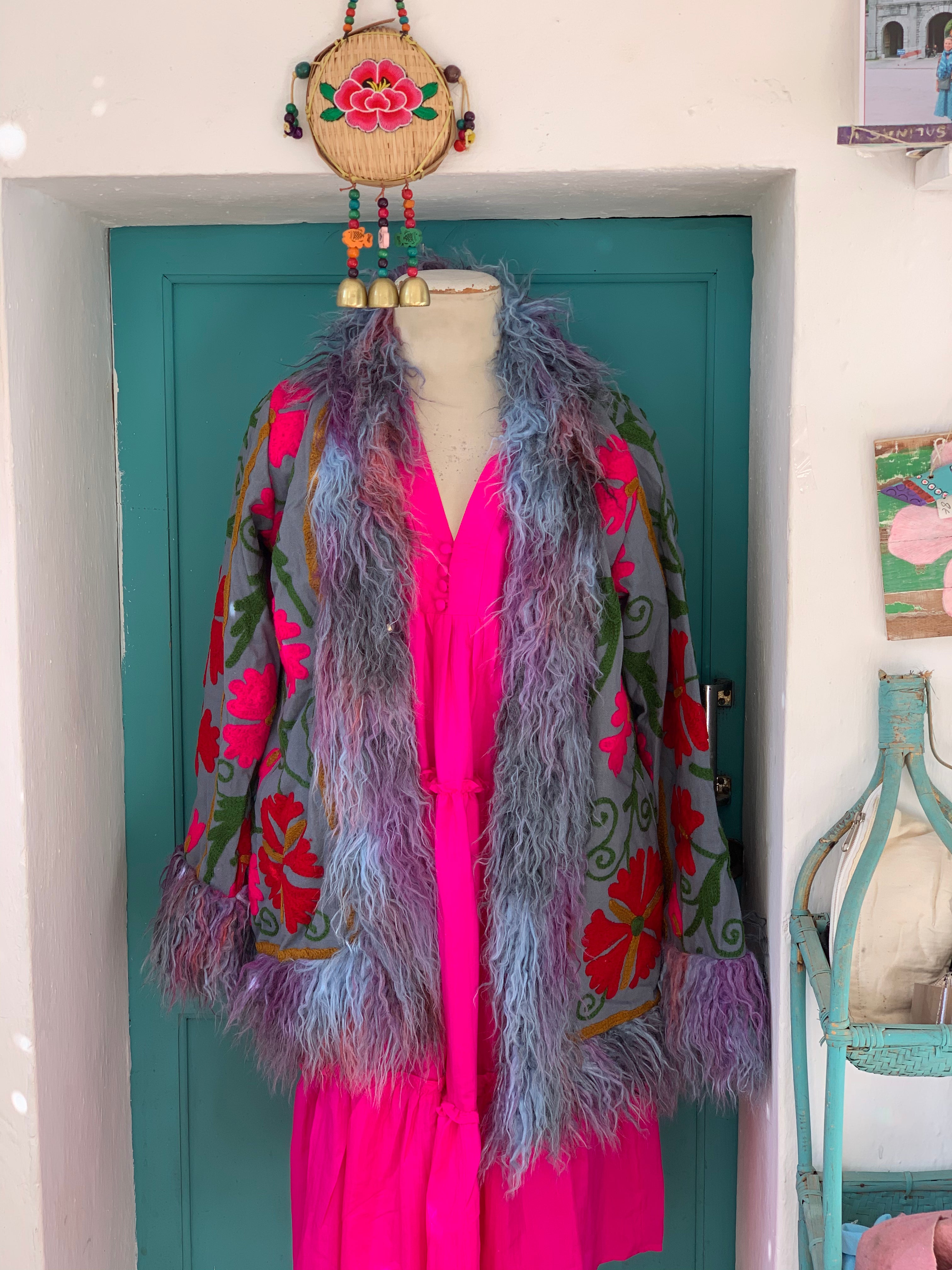 Boho Gypsy Ibiza Jacket - Stylish Floral Embroidered Kimono Cover Up for Women | Perfect for Beach, Festival, and Summer Outfits