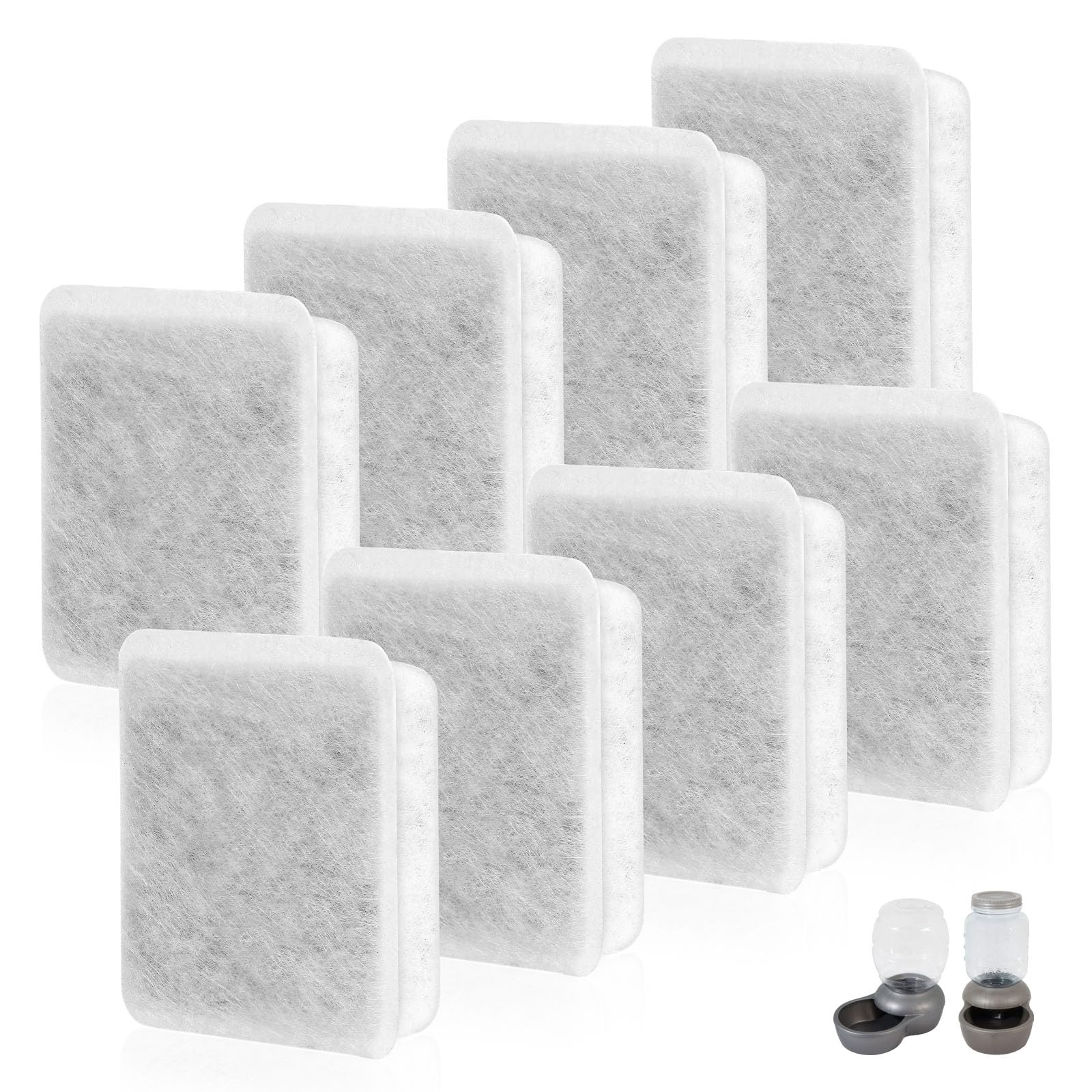 **8 Pack Charcoal Water Filter Replacement for Pet Fountain & Gravity Water Bowls - Keeps Dog & Cat Water Fresh & Clean - Ideal for Home, Office, or Travel Use**