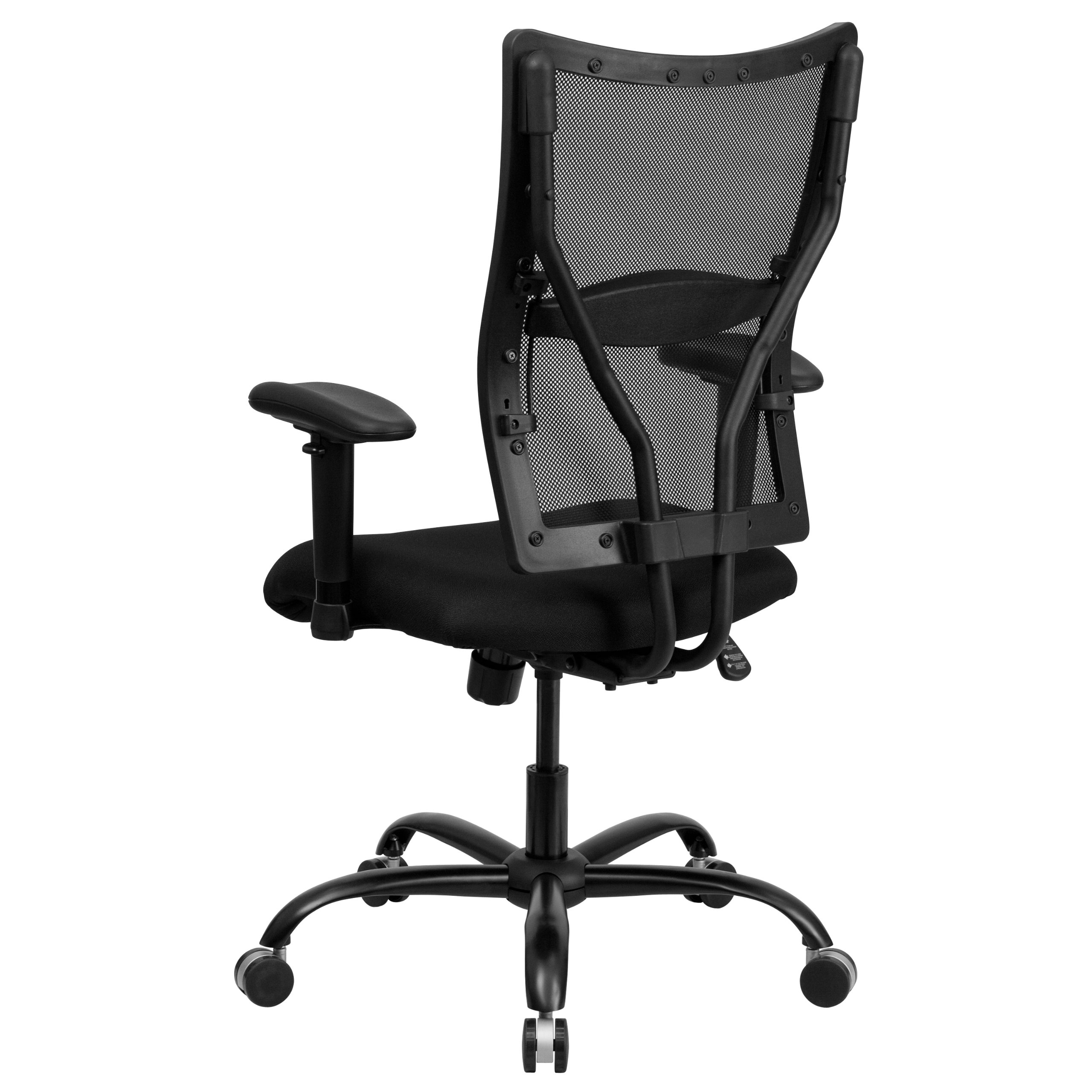 Flash Furniture HERCULES Series Big & Tall 400 lb. Capacity Black Mesh Executive Swivel Ergonomic Office Chair with Adjustable Arms - Perfect for Home Office, Gaming, and Professional Workspaces