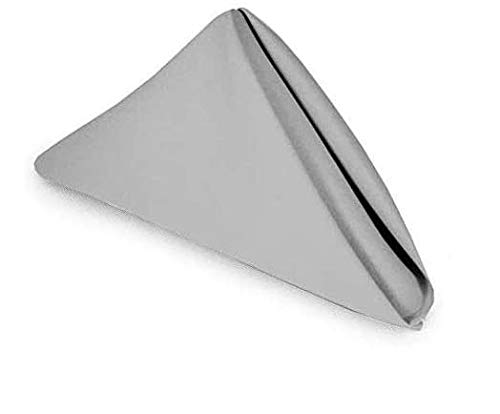100-Pack Premium Cotton Cloth Napkins 12x12 Inches - Washable & Reusable Dinner Napkins for Wedding, Party, Restaurant & Home Use - Light Grey Solid Table Linens - Perfect for Fine Dining, Buffets & Everyday Meals