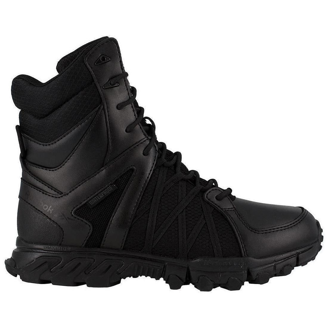 Trailgrip 8 Inch Soft Toe Waterproof Insulated Side Zip Tactical Boots for Men - Black | Hiking, Hunting & Outdoor Work Boots | All-Weather Comfort & Durability