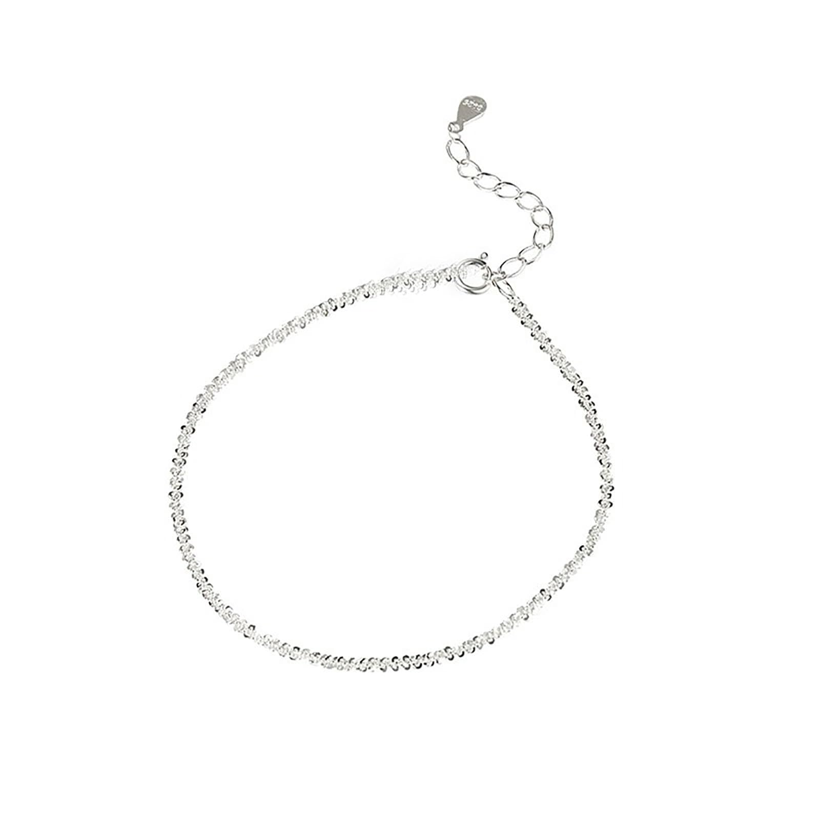 18K White Gold Plated CZ Tennis Bracelet for Women | Crystal Heart Silver Bracelet | Wedding, Bridal, Anniversary Gift | Elegant Shiny Jewelry for Special Occasions | 7 Inch Adjustable Wristband