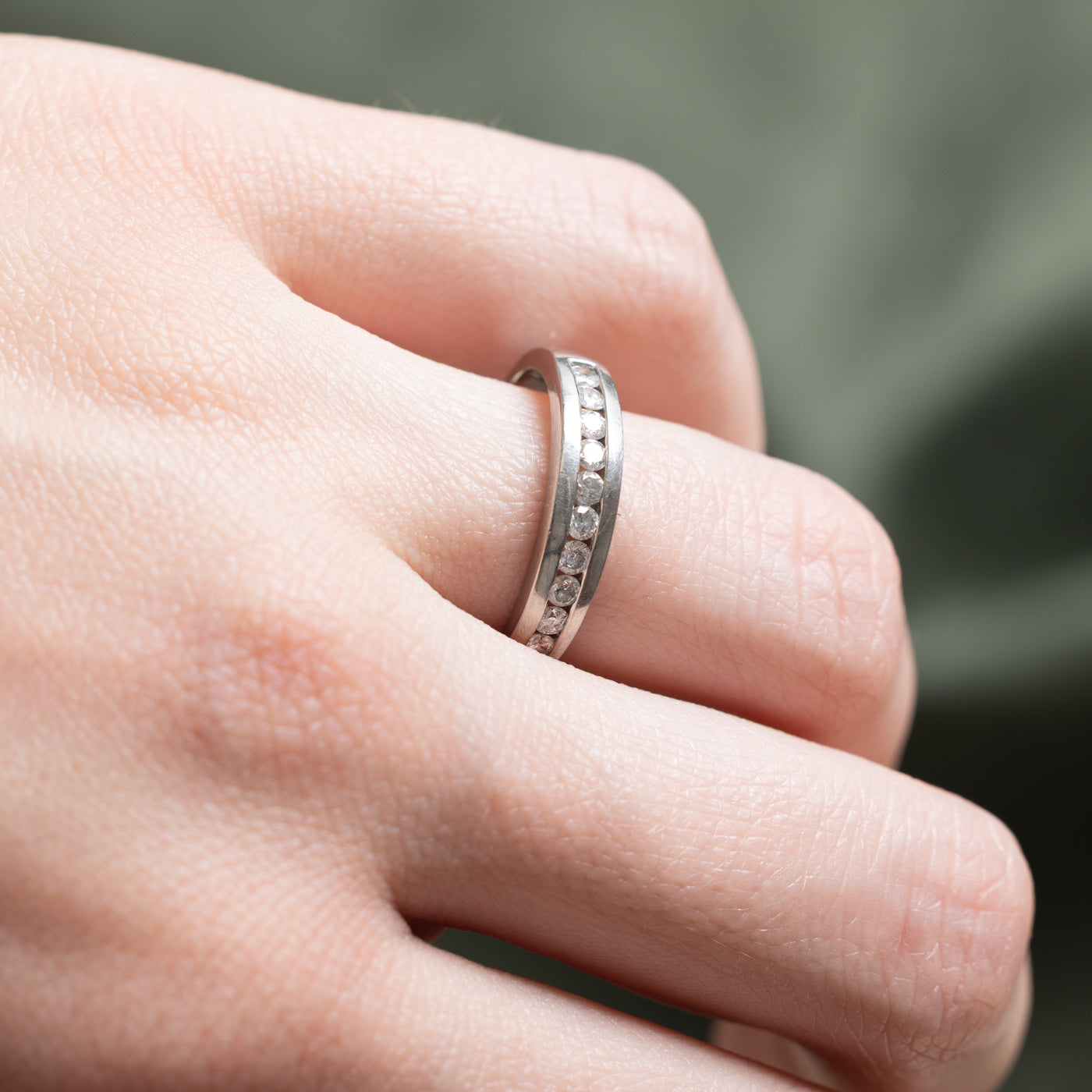 Channel Set Semi Eternity Diamond Wedding Band Ring - 0.33 Carat Total Weight (CTW) - Size 6.25 - Perfect for Bridal Jewelry, Anniversary Gifts & Special Occasions