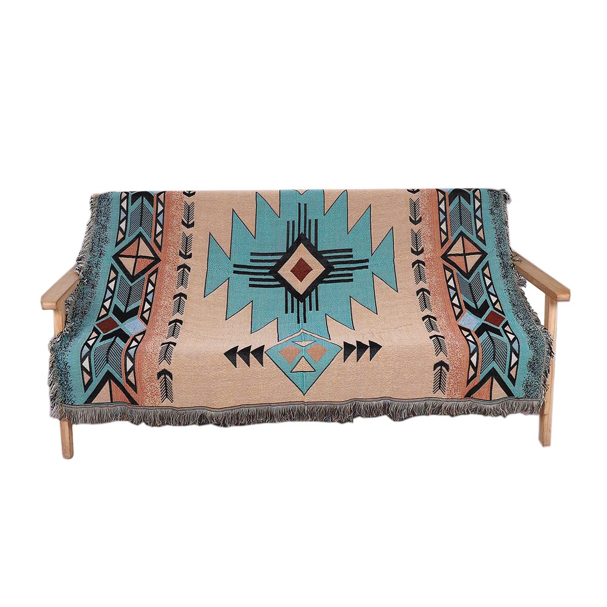 Aztec Throw Blanket - Soft Navajo Indian Blanket & Boho Western Decor | 51x63 Inch Couch Cover for Bed, Sofa, Living Room | Perfect for Home Decor, Cozy Nights & Beach Travel