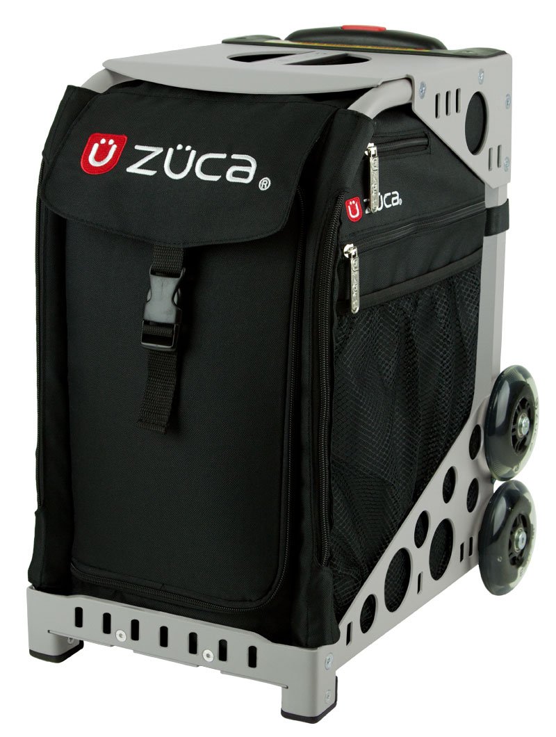 ZUCA Rolling Backpack with Obsidian Insert & Gray Frame - Flashing LED Wheels for School, Travel, and Gym Storage | Durable Carry-On Luggage for Students and Professionals