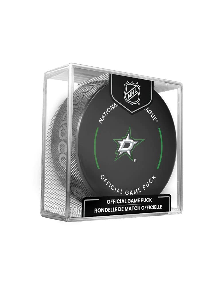 Official Dallas Stars NHL Game Hockey Puck with Holder - Perfect for Collectors, Fans & Game Day Souvenirs