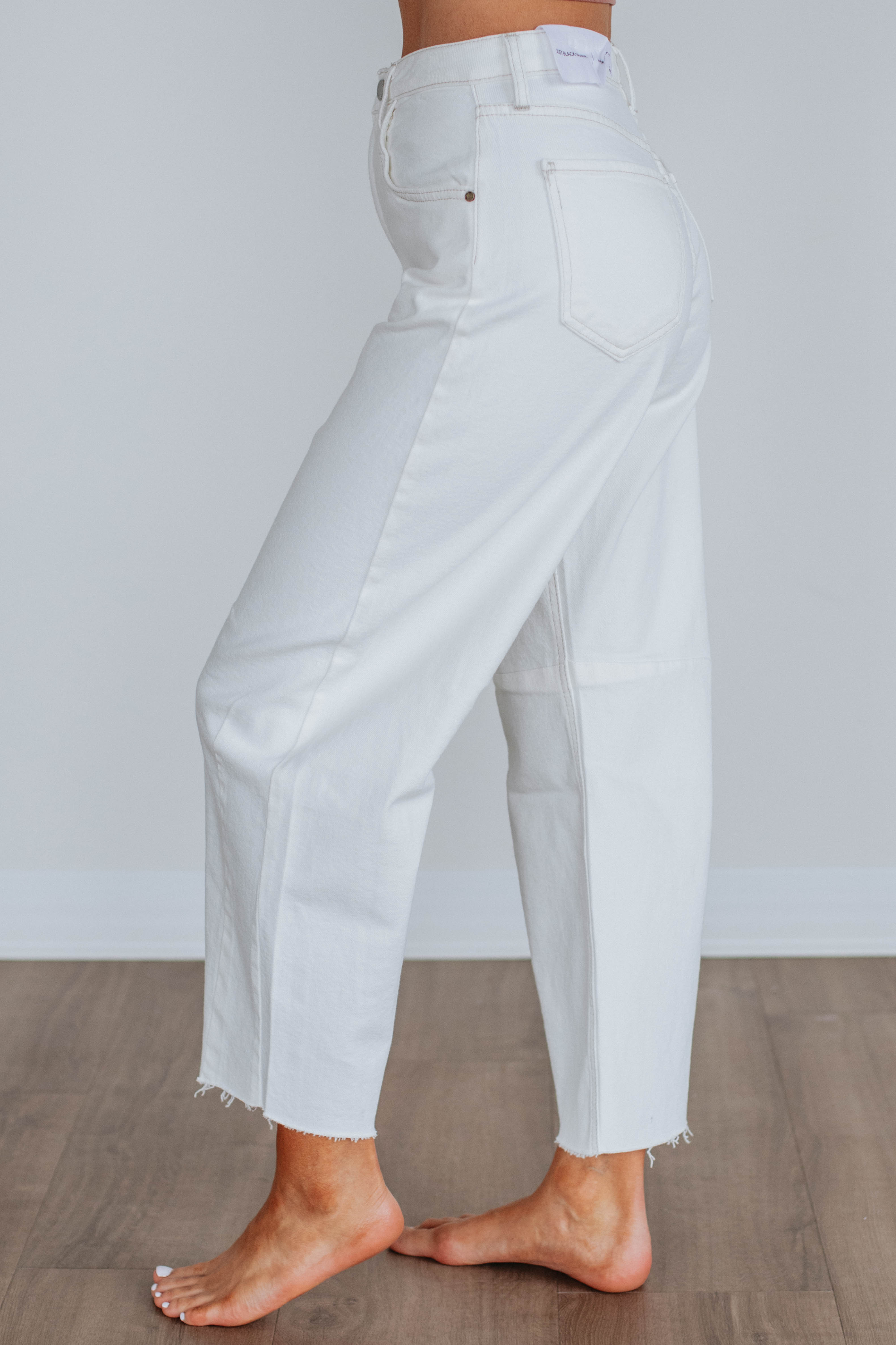 Beatrix JBD Jeans for Women - High Waisted Skinny Jeans in Ivory | Comfortable Stretch Denim Pants for Casual Wear & Everyday Outfits