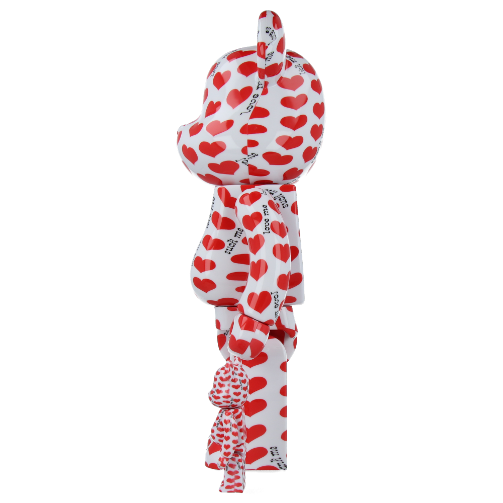 400% + 100% Bearbrick White Heart Collectible Figure - Limited Edition Designer Vinyl Art Toy for Display & Collection - Perfect for Home Decor, Office Display, and Gift Giving