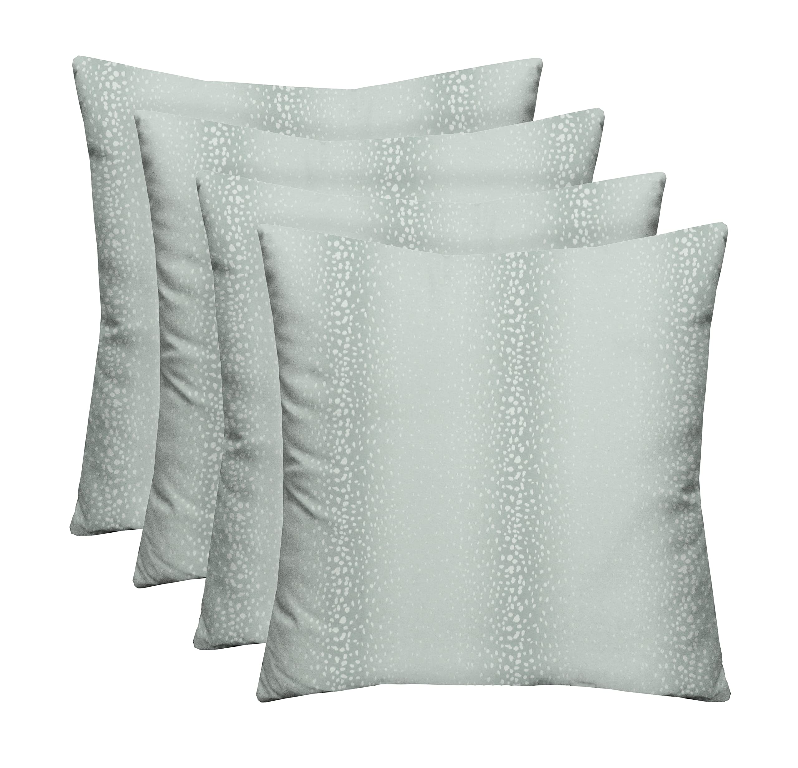 RSH Décor Indoor Outdoor Set of 4 Pillows - 24x24 Inch Square Decorative Throw Pillows in Antelope Belmont Blue - Perfect for Patio, Porch, Living Room & Bedroom Decor