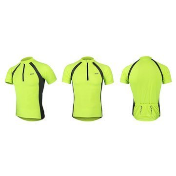 Breathable Quick-Dry Cycling Shirt - Short Sleeve Moisture-Wicking Bicycle Jersey for Men & Women | Summer Sports Apparel in S Green | Perfect for Road Biking, Commuting & Outdoor Workouts