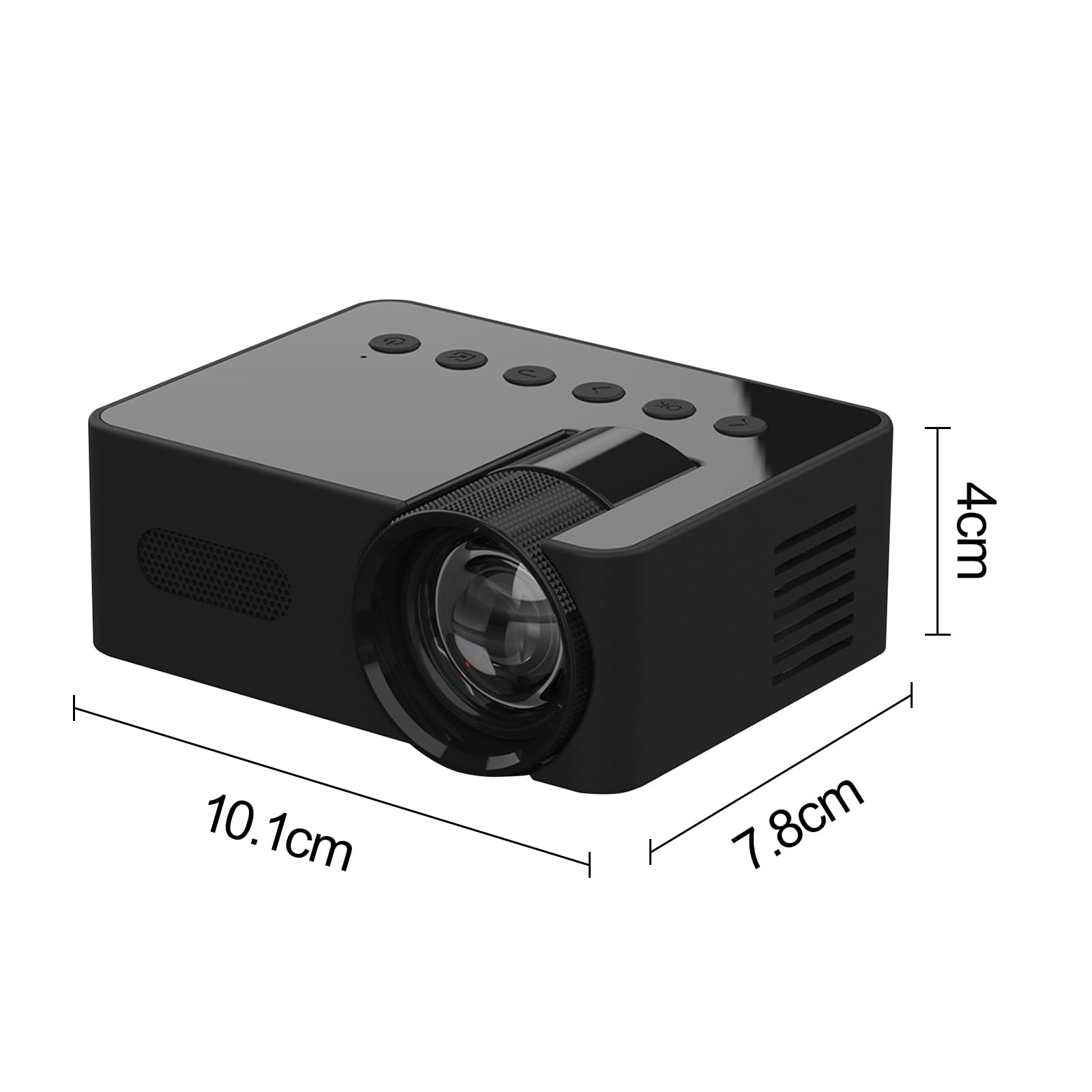 Hislaves Mini Projector - 1080P HD Portable Wireless Projector with Eye Protection for Home Theater, Bedroom, Outdoor Movies | Indoor & Outdoor Use for Camping, Backyard Parties, and Family Entertainment (Black)