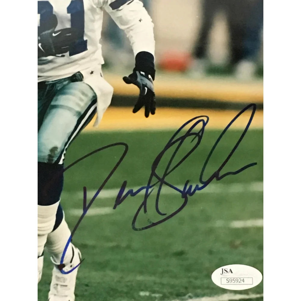 Deion Sanders Autographed 8x10 Photo with JSA COA - Dallas Cowboys Football Memorabilia for Collectors & Fans - Perfect for Man Cave, Sports Room, or Gift