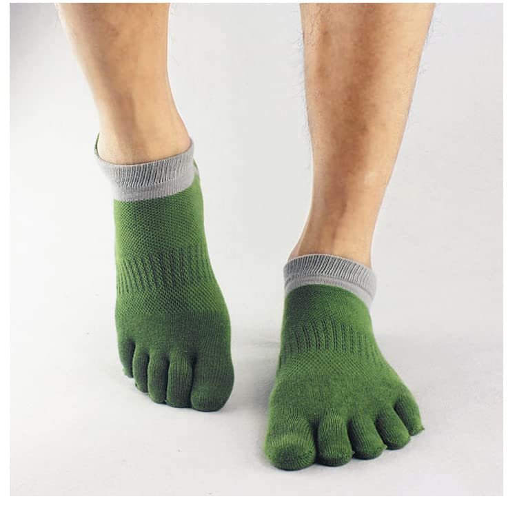 Breathable Men's Toe Socks 5-Pack - Anti-Slip Running Socks for Athletic Walking & Sports - Perfect for Gym, Hiking & Outdoor Activities