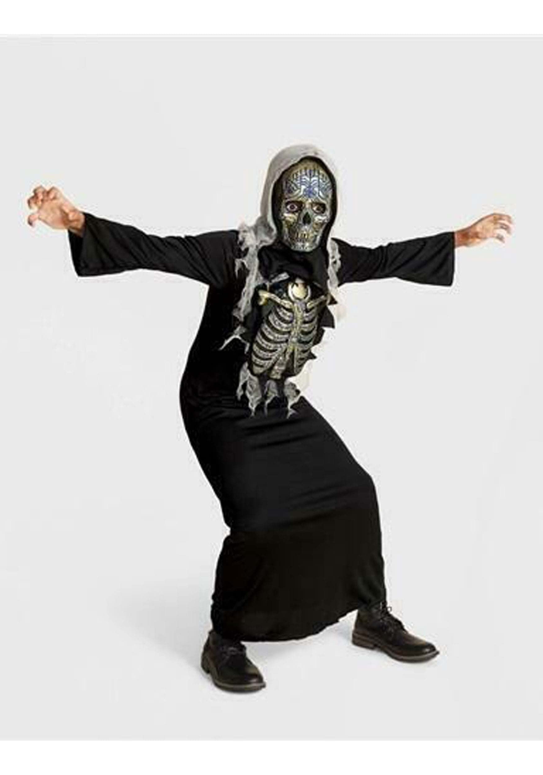 Glow in the Dark Kids Reaper Costume - Halloween Scary Costume for Boys & Girls - Perfect for Trick or Treating, Halloween Parties & Cosplay