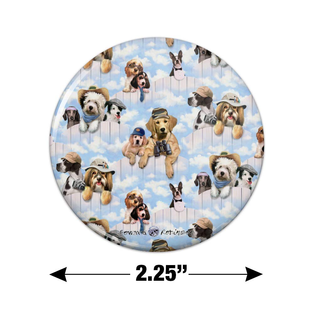 Funny Dog Puppy Club Pattern Kitchen Refrigerator Magnet - Cute Decorative Fridge Magnets for Home, Office & Dorm Room Organization