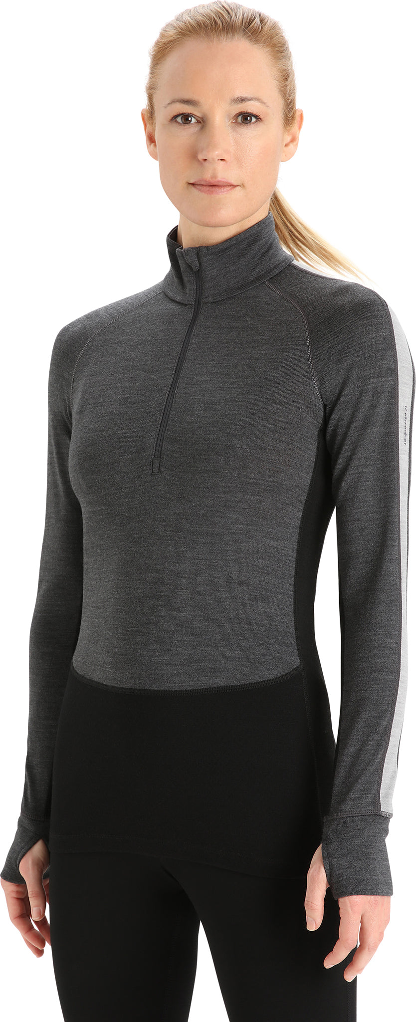 260 ZoneKnit Merino Wool Long Sleeve Half Zip Thermal Base Layer Top for Women - Warm Winter Hiking & Outdoor Activities