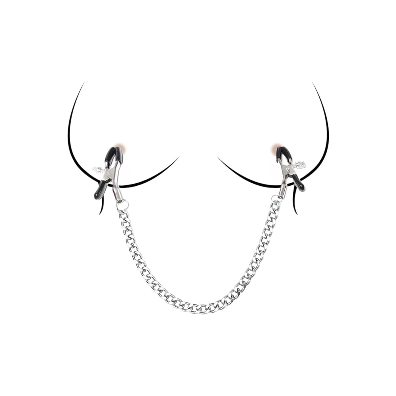 Adjustable Non-Piercing Stainless Steel Body Clips with Chain - Secure & Stylish Body Jewelry for Belly, Thigh, or Waist - Perfect Gift for Body Chain Lovers (No Piercing Required)