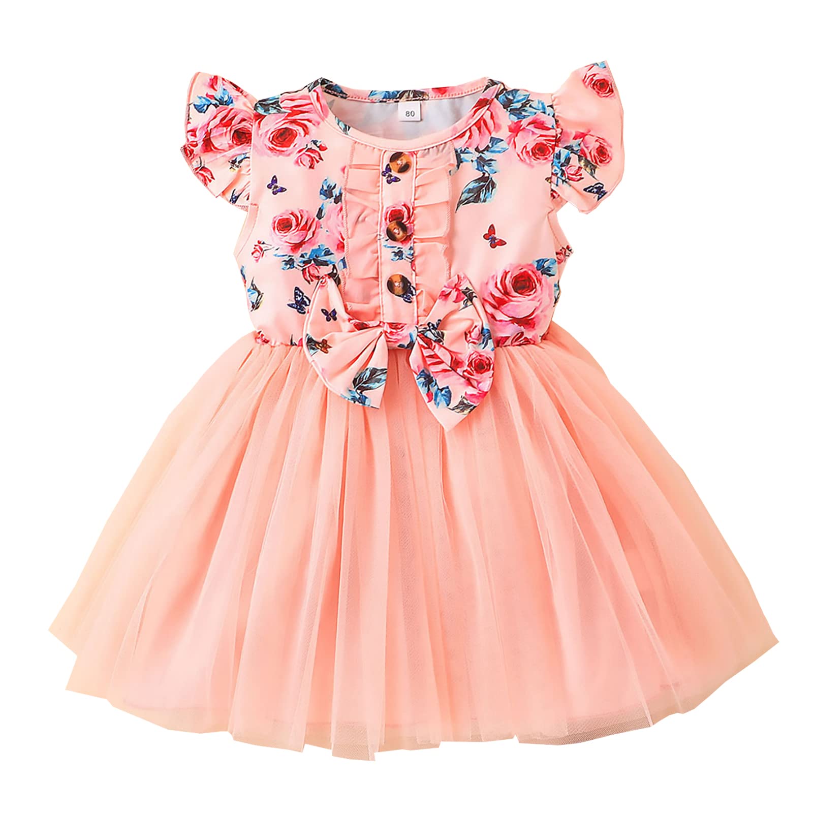 VINUOKER Toddler Girl Floral Sundress - Summer & Fall Casual Dress for Baby & Little Girls - Perfect for Playdates, Parties & Outdoor Activities