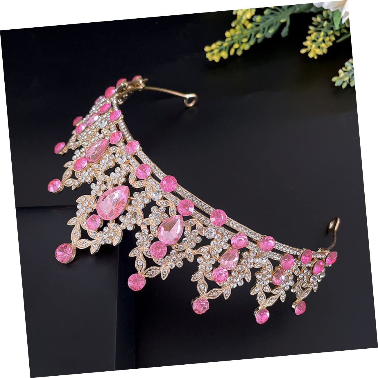 2pcs Elegant Rhinestone Tiara Crown Headpiece for Women - Wedding, Birthday, Bridal Hair Accessories - Goddess Headdress for Princess Bride, Party & Special Occasions