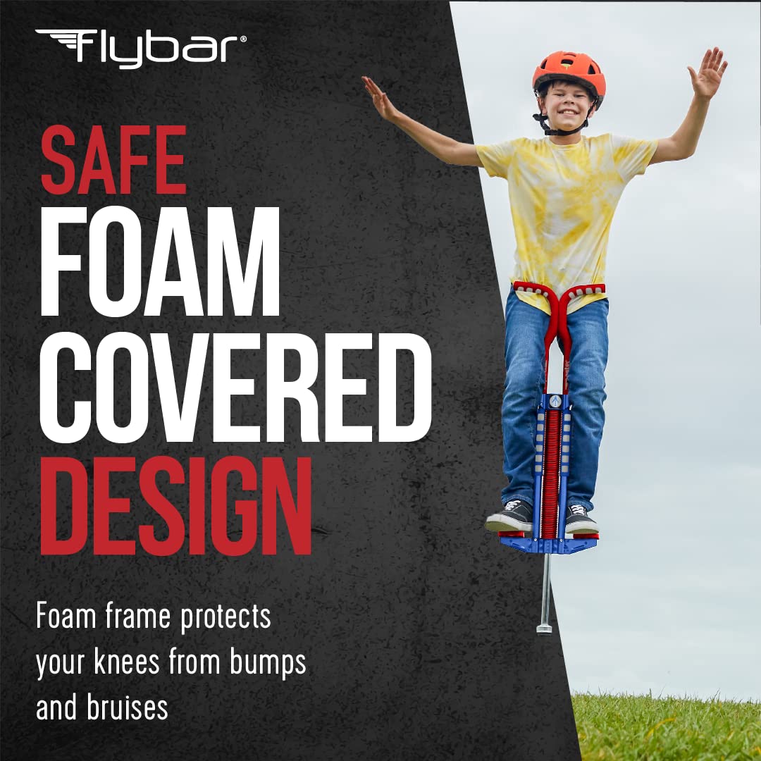 Flybar Master Pogo Stick for Kids & Teens - Ages 9+, Supports 80-160 lbs, Non-Slip Pegs & Comfortable Grip Handles - Best Outdoor Jumping Toy for Boys, Girls, Tweens - Perfect for Backyard Play, Exercise, and Outdoor Family Fun