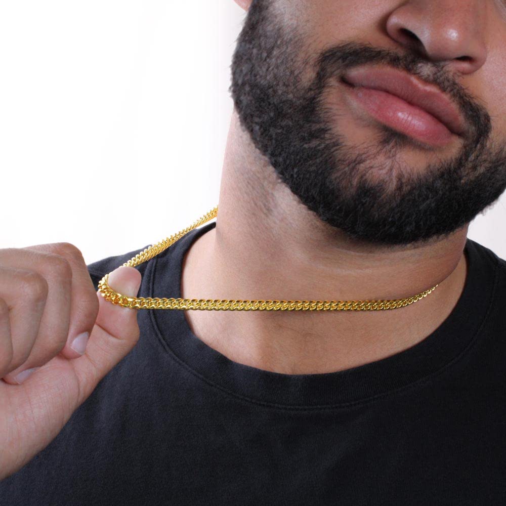 Mom & Son Necklace Gift - Cuban Link Chain for Birthday, Graduation, Christmas - Family Jewelry Present