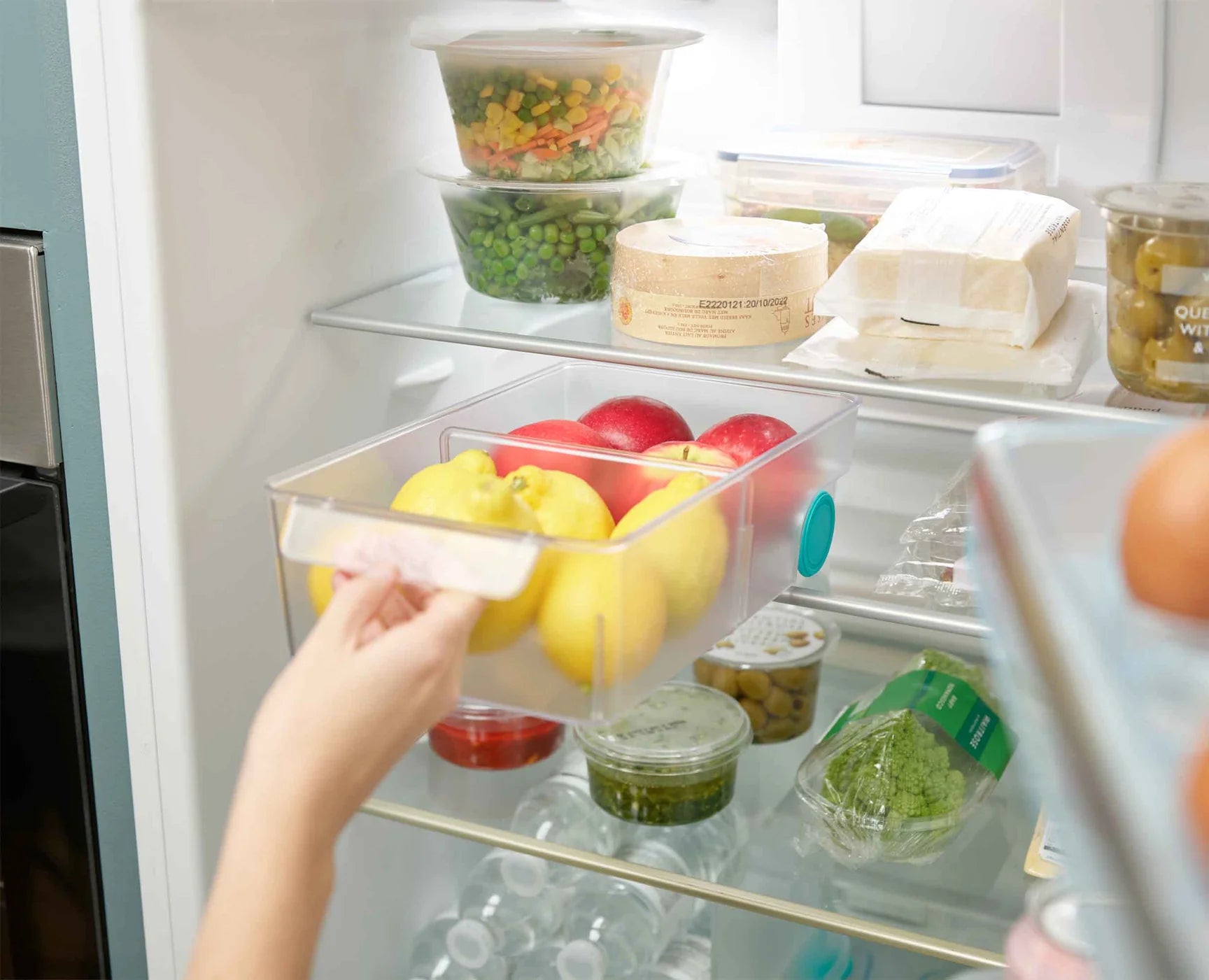 FridgeStore™ Clear Plastic Storage Bins for Refrigerator Organization - Set of 3 (Small, Medium, Large) - Perfect for Kitchen, Pantry & Bathroom Storage