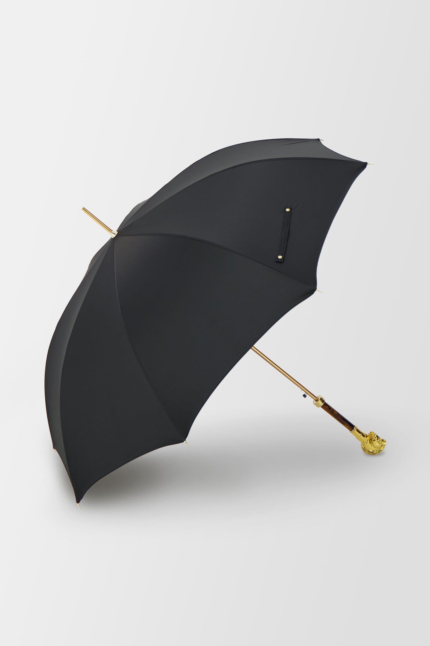 Pasotti Luxury Golden Horse Handle Umbrella - Elegant & Durable Windproof Rain Umbrella for Women & Men - Perfect for Weddings, Fashion Events & Outdoor Activities