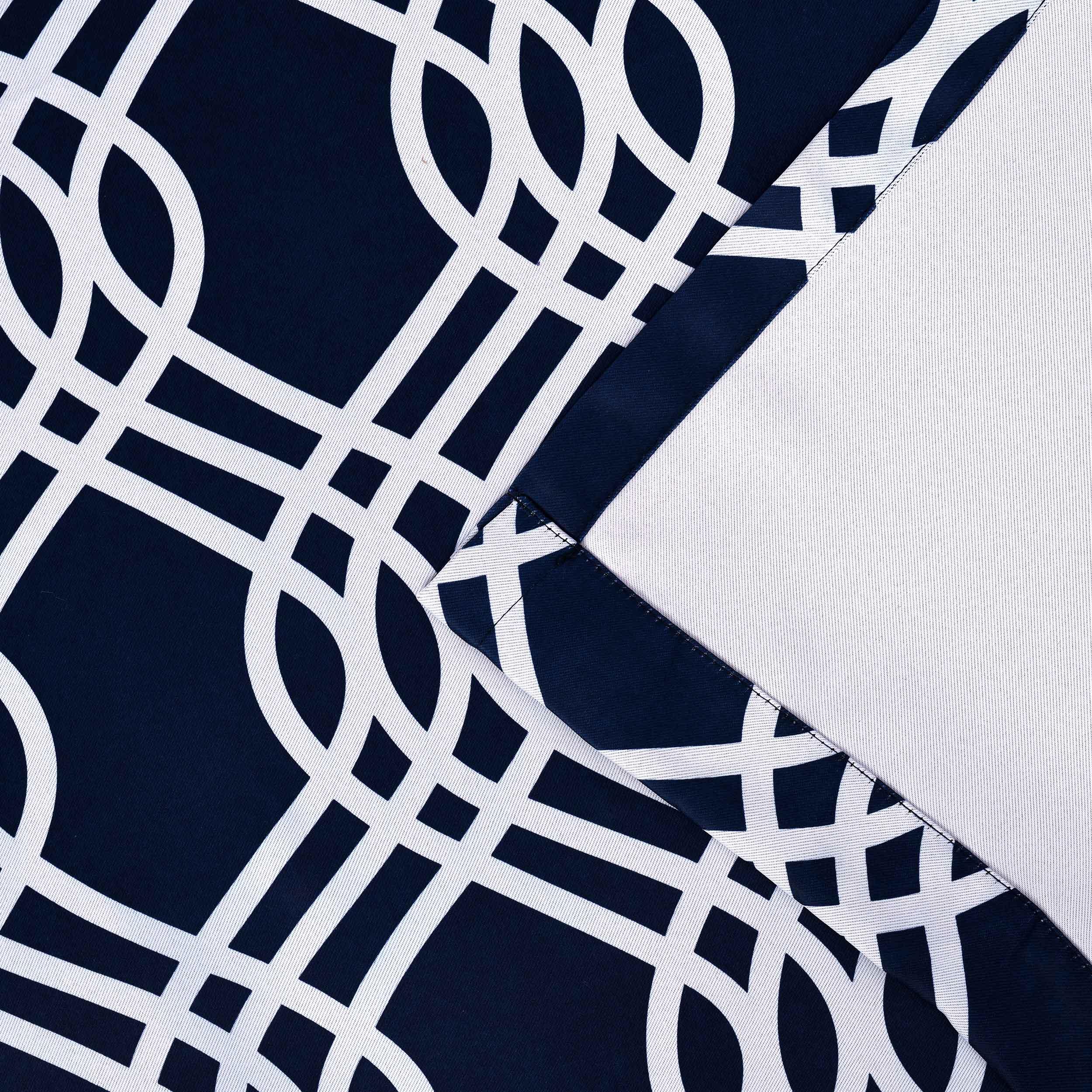 Washable Blackout Curtains with Ribbon Trellis Design - Room Darkening Window Treatment for Bedroom & Living Room - Thermal Insulated Drapes for Better Sleep and Energy Efficiency