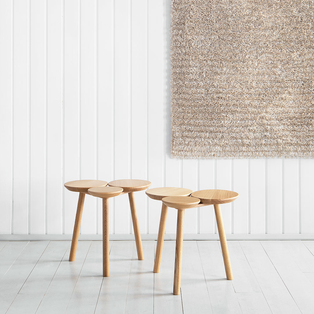 Nao Tamura July Stool Table by Nikari - Modern Scandinavian Wooden Side Table for Living Room, Bedroom, or Office Decor