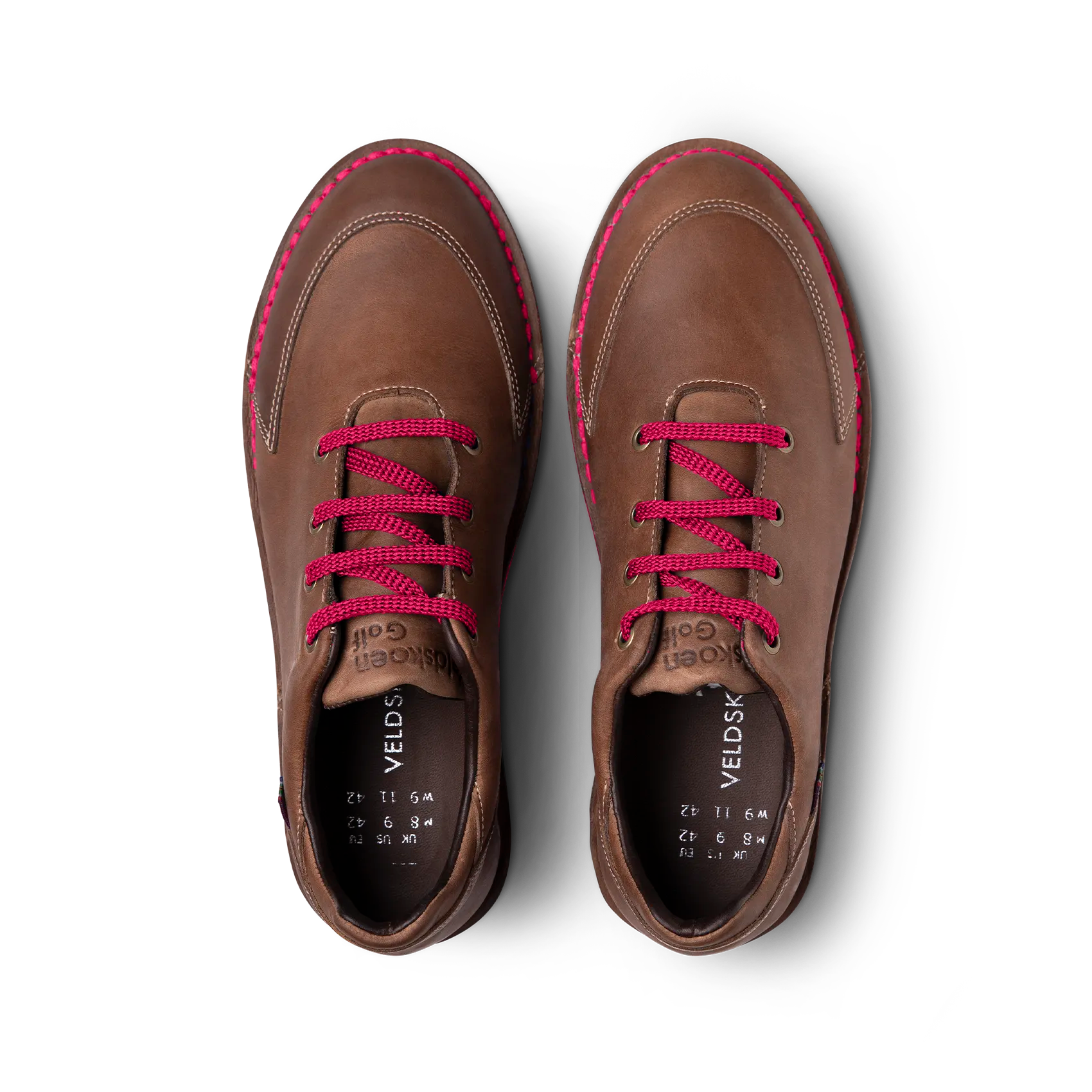 Veldskoen Hadeda Loft Golf Shoes with Hot Pink Sole - Comfortable & Stylish Golf Footwear for Men & Women - Perfect for Golf Courses, Casual Wear & Outdoor Activities