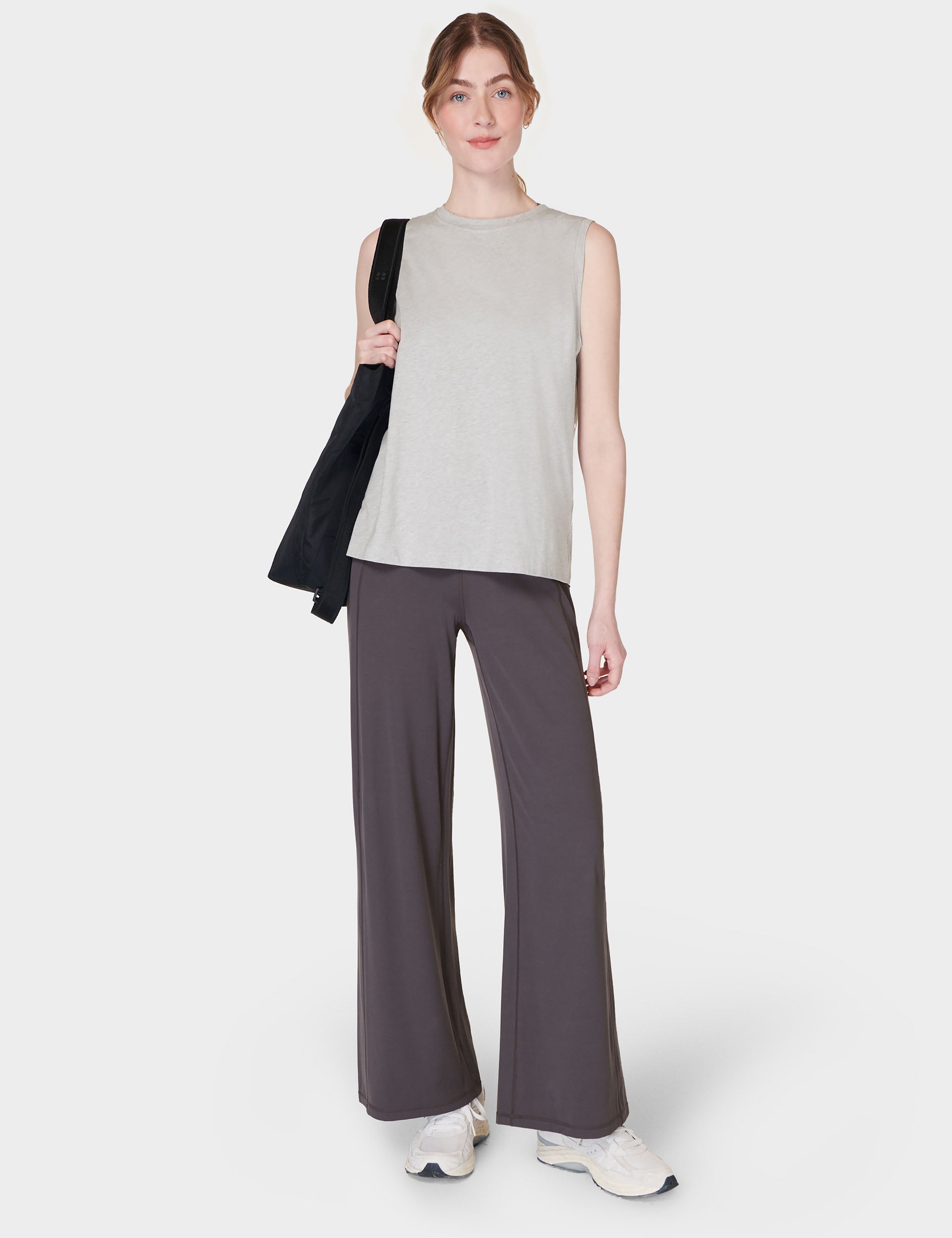 Essential Sleeveless Vest for Women - Light Grey Marl | Comfortable Layering Piece for Gym, Workout & Casual Wear