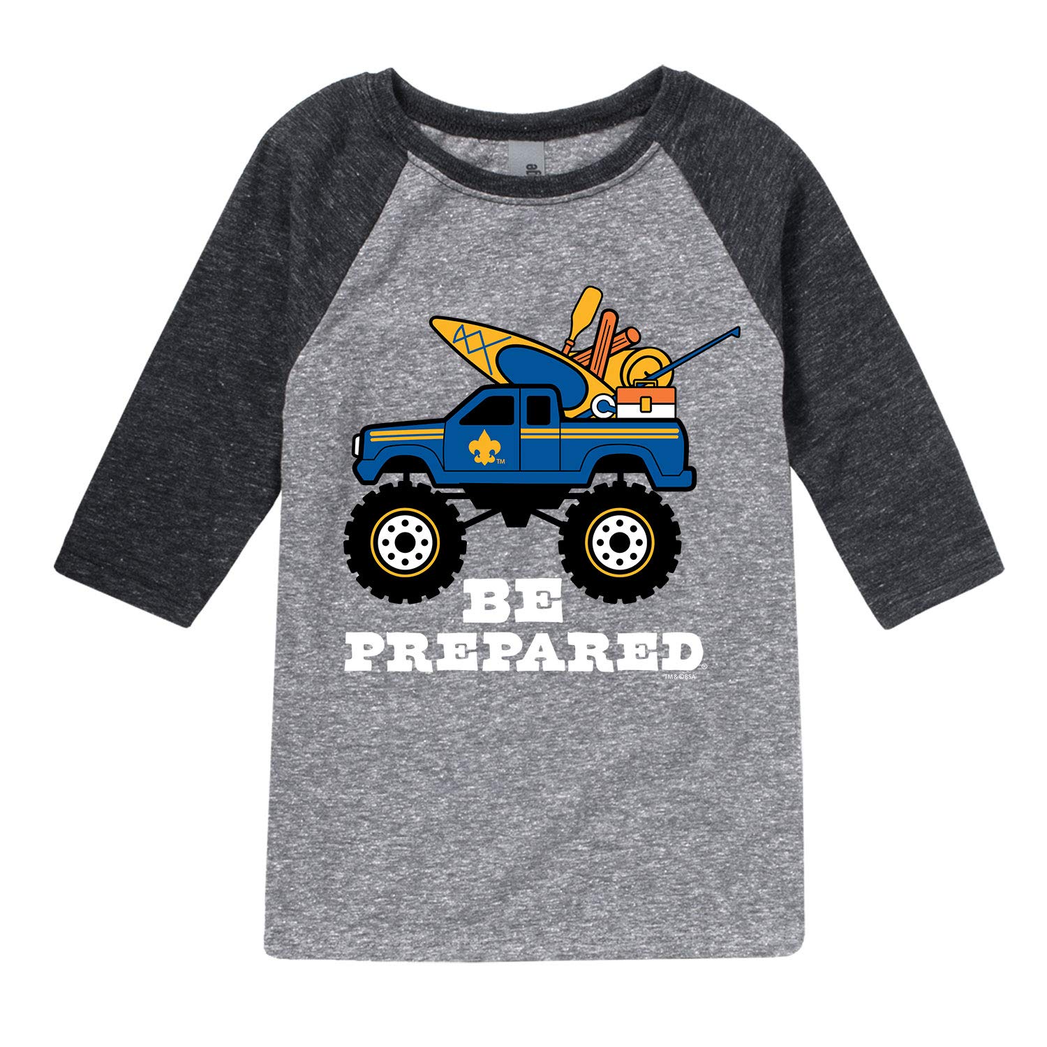 Boy Scouts of America Camping Truck Youth Raglan Shirt - Comfortable & Durable for Outdoor Adventures, Hiking & Scouting Activities