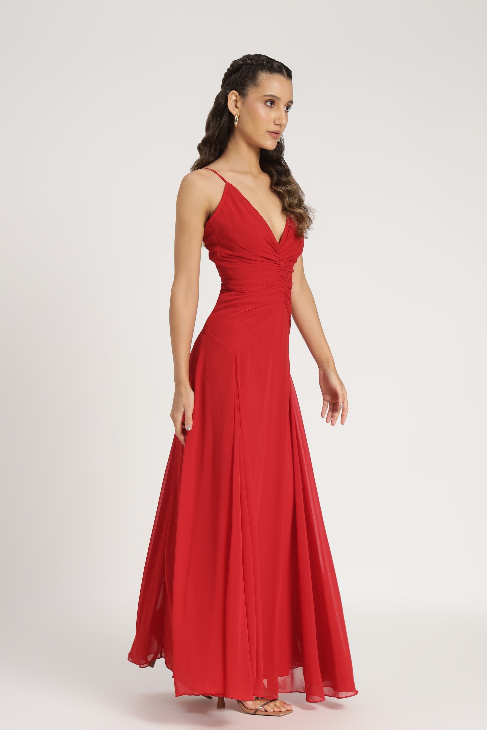 Whitley Maxi Dress in Red - Flowy Long Summer Dress for Women, Elegant & Comfortable - Perfect for Beach, Vacation, and Casual Outings