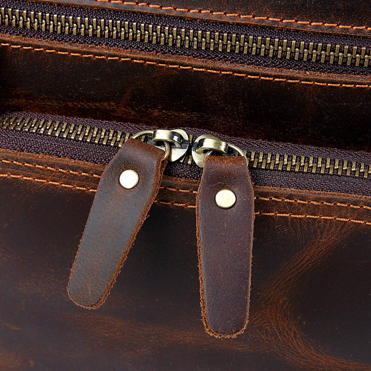 EURYNOME Genuine Full Grain Leather Messenger Bag for Men - Stylish & Durable Crossbody Shoulder Bag for Work, Travel & Daily Commute